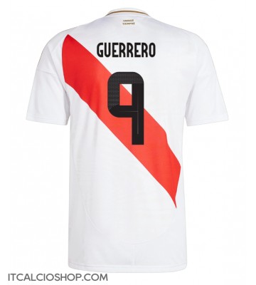 Perù Paolo Guerrero #9 Prima Maglia Copa America 2024 Manica Corta
